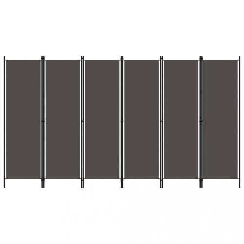 Antracitszürke 6 paneles paraván 300 x 180 cm