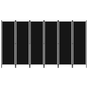 fekete 6 paneles paraván 300 x 180 cm