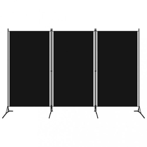 Fekete 3 paneles paraván 260 x 180 cm