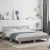 szürke sonoma színű ágykeret fejtámlával és LED-del 160x200 cm