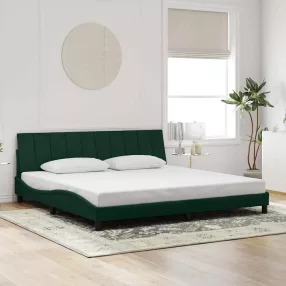   sötétzöld bársony ágykeret matrac nélkül Hanko 200x200 cm
