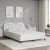 fehér műbőr ágykeret Viana matrac nélkül 120 x 200 cm