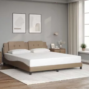   vidaXL cappuccino színű műbőr ágykeret matrac nélkül Zadar 180x200 cm