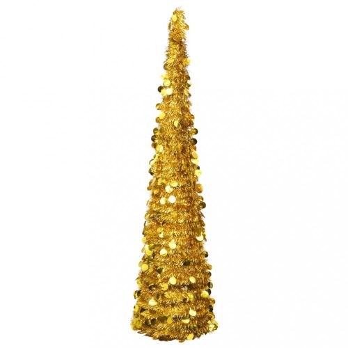  aranyszínű összecsukható PET műkarácsonyfa 180 cm