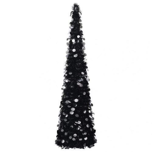 vidaXL fekete összecsukható PET műkarácsonyfa 150 cm