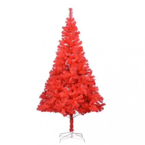 vidaXL piros PVC műkarácsonyfa állvánnyal 210 cm