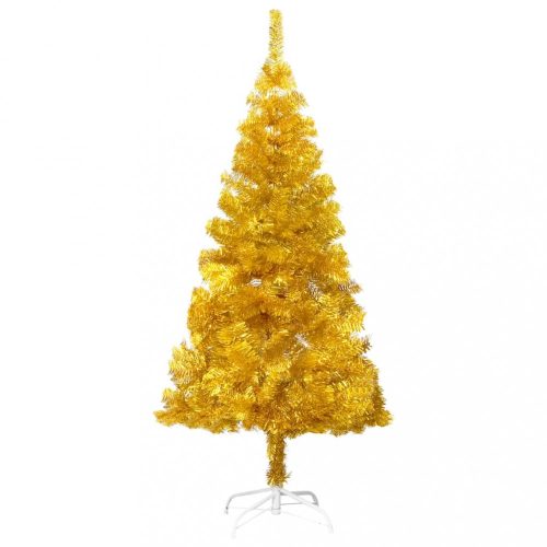 Aranyszínű PET műkarácsonyfa állvánnyal 150 cm