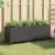 2 db fekete polyrattan növénytartó kerékkel 107x32x38 cm