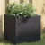 2 db fekete polyrattan kerti ültetőláda 36x30x32 cm