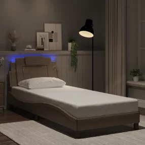   cappuccino színű ágykeret Viana LED-ekkel matrac nélkül 80 x 200 cm
