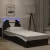 fekete és fehér ágykeret Viana LED-ekkel matrac nélkül 80 x 200 cm