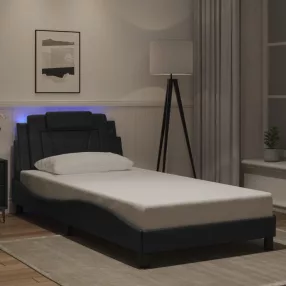   fekete ágykeret Viana LED-ekkel matrac nélkül 100 x 200 cm