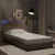 cappuccino színű ágykeret Viana LED-ekkel matrac nélkül 100 x 200 cm