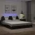 fekete és fehér ágykeret Viana LED-ekkel matrac nélkül 180 x 200 cm