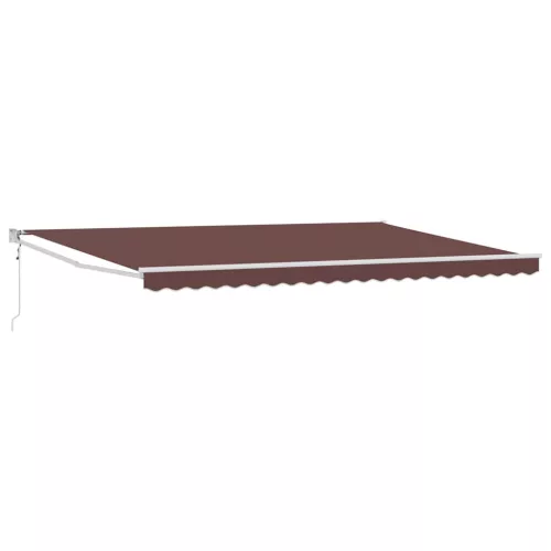 vidaXL barna automata kihúzható napellenző 500 x 300 cm
