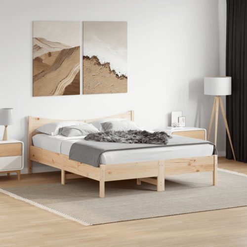 tömör fenyőfa ágy matrac nélkül 150x200 cm