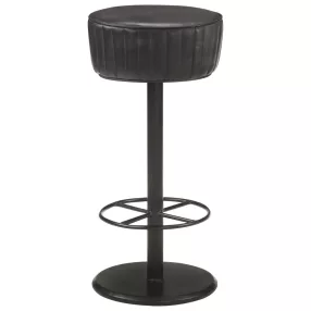 fekete valódi bőr bárszék