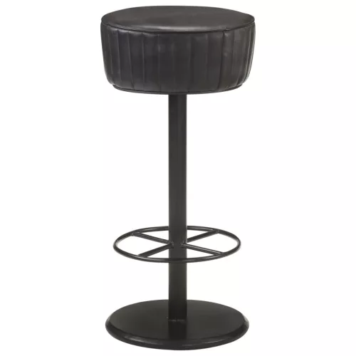 fekete valódi bőr bárszék