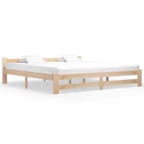 tömör fenyőfa ágykeret matrac nélkül 200 x 200 cm