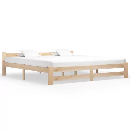 tömör fenyőfa ágykeret matrac nélkül 200 x 200 cm
