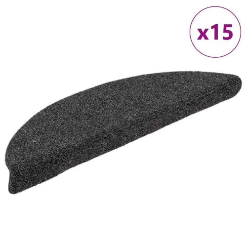 15 db antracit tűlyukasztott öntapadó lépcsővédő 65 x 21 x 4 cm