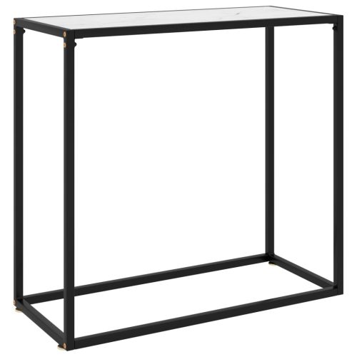 fehér edzett üveg tálalóasztal 80 x 35 x 75 cm
