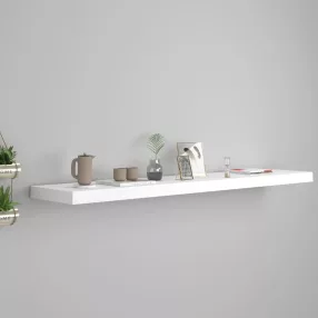 fehér MDF lebegő fali polc 120 x 23,5 x 3,8 cm