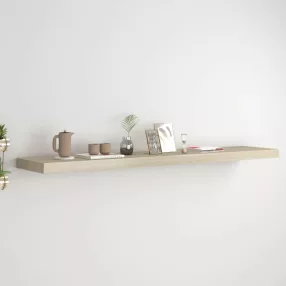 tölgyszínű MDF lebegő fali polc 120 x 23,5 x 3,8 cm