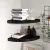 323920 Floating Corner Shelves 2 pcs Black 35x35x3,8 cm MDF