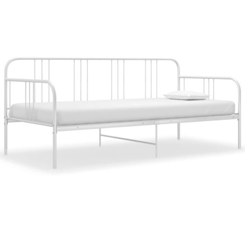 fehér fém kanapéágy-keret 90 x 200 cm