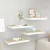 4 db tölgyszínű és fehér MDF lebegő fali polc 40 x 23 x 3,8 cm