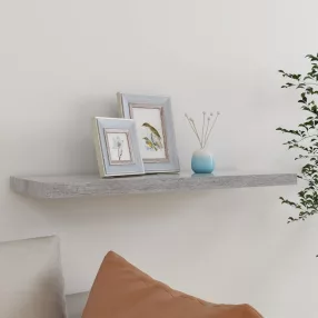 betonszürke MDF lebegő fali polc 80 x 23,5 x 3,8 cm
