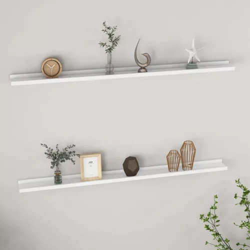 2 db fehér fali polc 115 x 9 x 3 cm