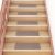 15 db öntapadós lépcsőszőnyeg 60 x 25 cm világosbarna téglalap alakú