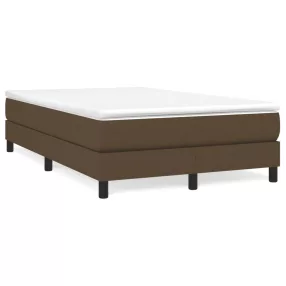   vidaXL sötétbarna szövet rugós ágy matraccal 120 x 190 cm