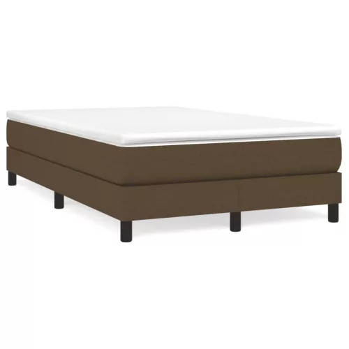 vidaXL sötétbarna szövet rugós ágy matraccal 120 x 190 cm
