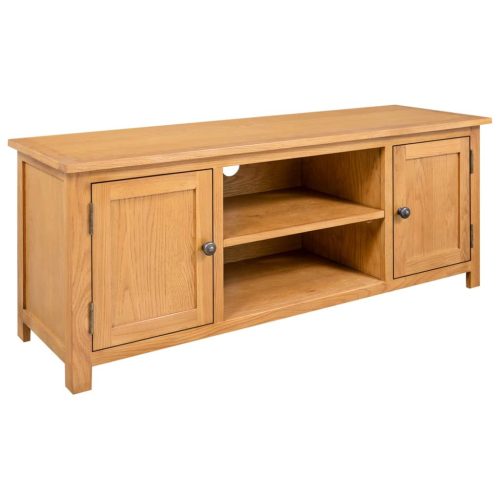 tömör tölgyfa TV szekrény 110x35x44 cm