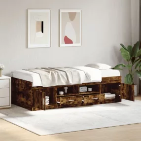   füstös tölgy kanapéágy fiókkal matrac nélkül 75x190 cm
