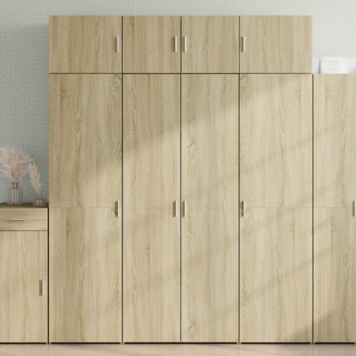 sonoma tölgy szerelt fa magasszekrény 80 x 42,5 x 185 cm