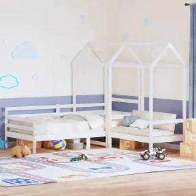   fehér tömör fenyőfa kanapéágy és pad tetővel 80 x 200 cm