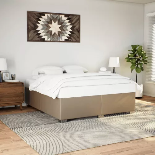 vidaXL cappuccino színű műbőr ágykeret 200x200 cm