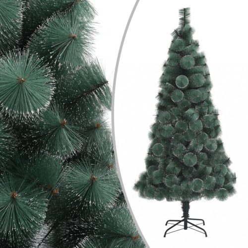 Zöld PET műkarácsonyfa állvánnyal 240 cm