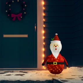   Dekoratív luxus szövet karácsonyi LED-es Mikulás figura 90 cm