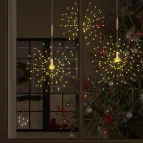   10 db karácsonyi meleg fehér tűzijátéklámpa 1400 LED-del 20 cm