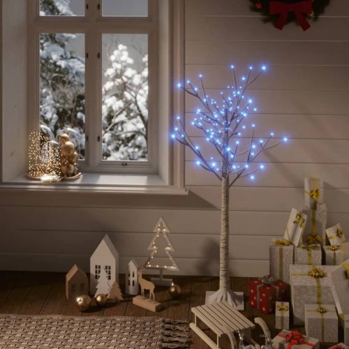 120 LED-es beltéri/kültéri kék fűz karácsonyfa 1,2 m