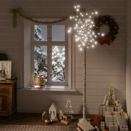 Bel-/kültéri fűzfa karácsonyfa 200 hideg fehér fényű LED 2,2 m