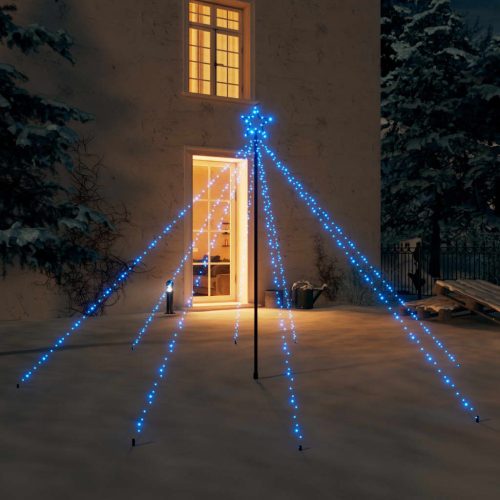 vidaXL kül- és beltéri karácsonyi kék favilágítás 400 LED-del 2,5 m