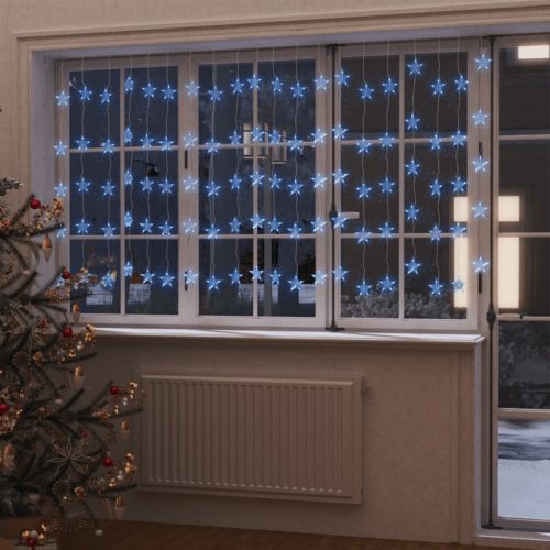  8 funkciós csillagdíszes fényfüggöny 500 kék LED-del