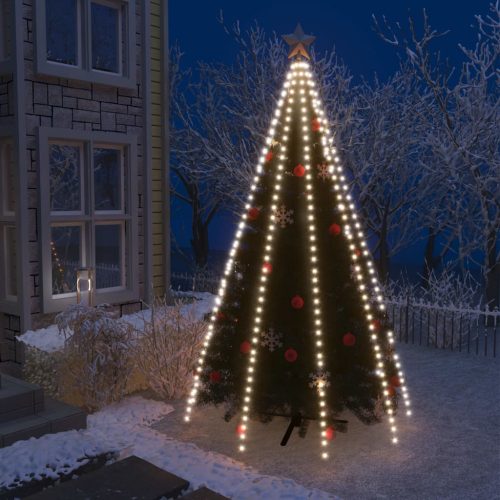 Karácsonyfa-fényfüzér 400 hideg fehér LED-del 400 cm