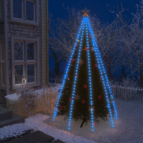 Karácsonyfa-fényháló 400 kék LED-del 400 cm